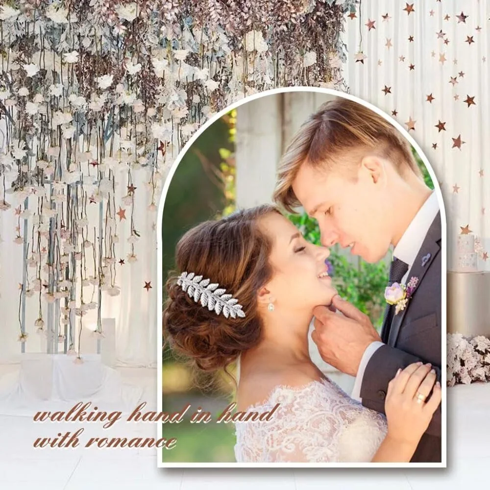 40 Pack Shinning Silver Rhinestone Butterfly Leaf Flower Bridal Hair Side Combs+